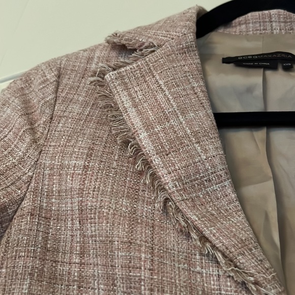 BCBG Maxazria XXS cropped blazer with fringed details and pockets - Picture 3 of 7